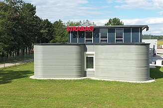 Foto des ersten 3D gedruckten Hauses Österreichs