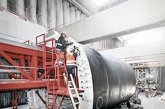 Foto vom Ingenieurbau und ZÜBLIN mit Neubau des Grubenwasserkanals.