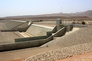 Photo of a flood protection dam