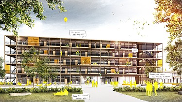 Visualisierung vom neuen Martin-Behaim-Gymnasium