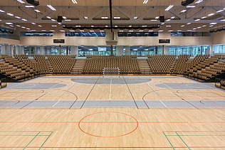 Foto der Ballsporthalle in der neuen Sport Arena Wien