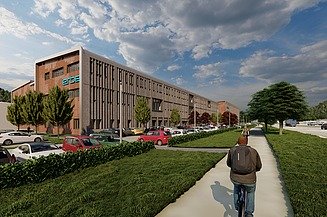 Visualisierung des Industriekomplex für Medizintechnik.  