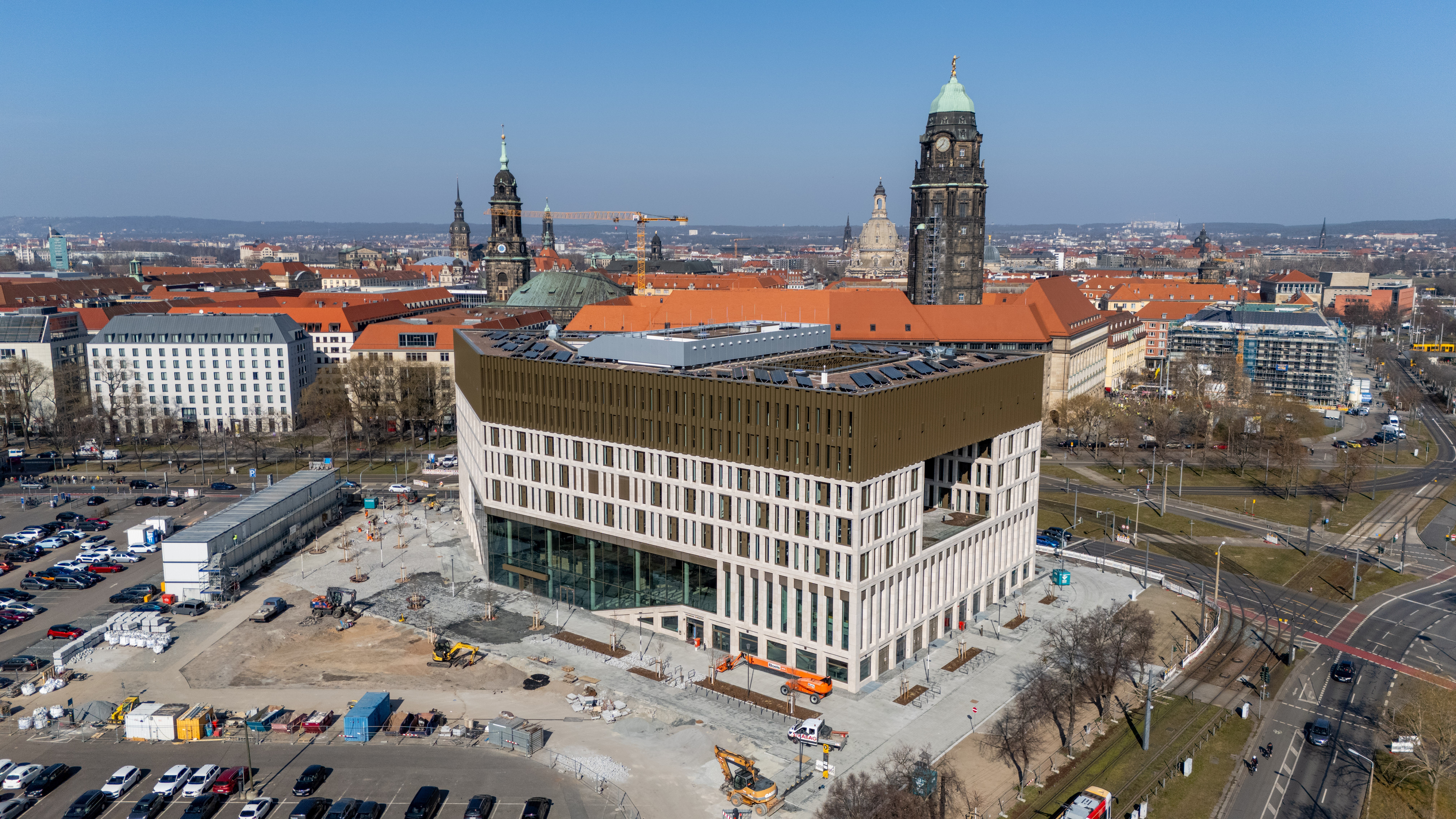 Aerial view Stadtforum Dresden
