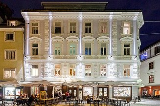 Foto einer Fassadensanierung in Graz