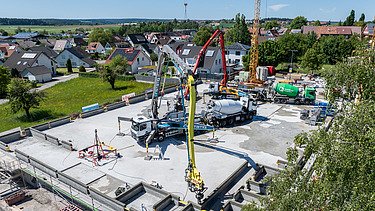 Vogelperspektive der Baustelle