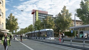 Visualisation of the Limmat Valley rail line