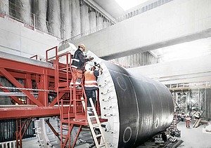 Foto vom Ingenieurbau und ZÜBLIN mit Neubau des Grubenwasserkanals.