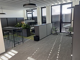 Foto von einer Bürofläche im Innovation Center in Stuttgart. 
