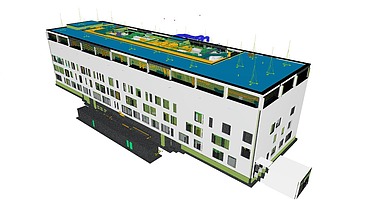 BIM 5D model of the Bielański Hospital