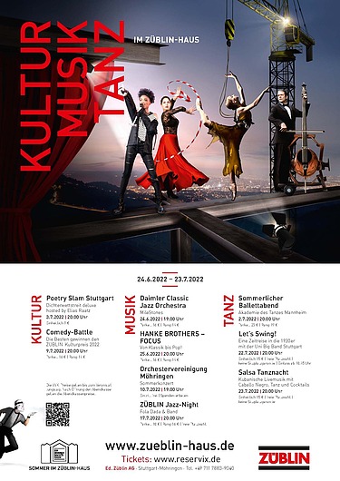 Flyer vom Sommer im ZÜBLIN-Haus 2022.
