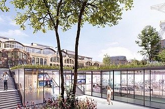 Visualisierung des stillgelegten Kohlebergwerks Wieczorek als Technologie-Hub