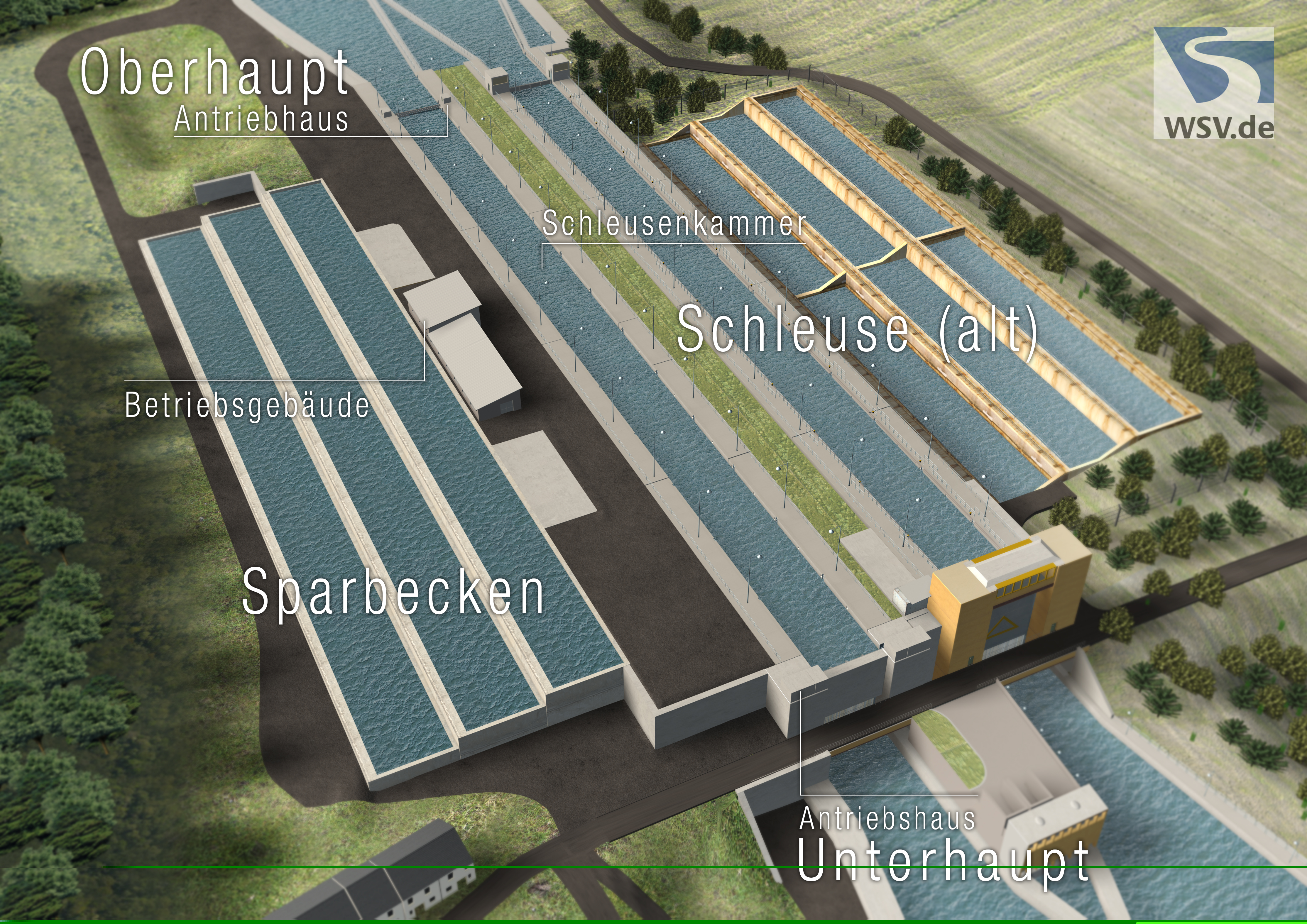 Illustration of the new lock in Kriegenbrunn