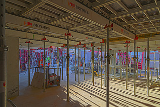 Foto von Trägern eine Ebene halten. 