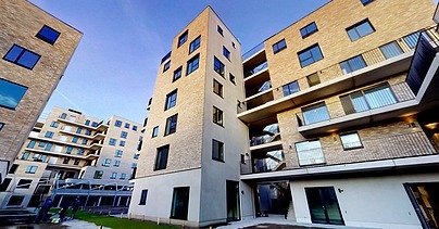 Visualisierung von den neunen Wohnungsbauten in Gent.