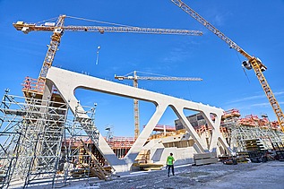 Foto von einer anspruchsvollen Konstruktion aus Ortbeton.
