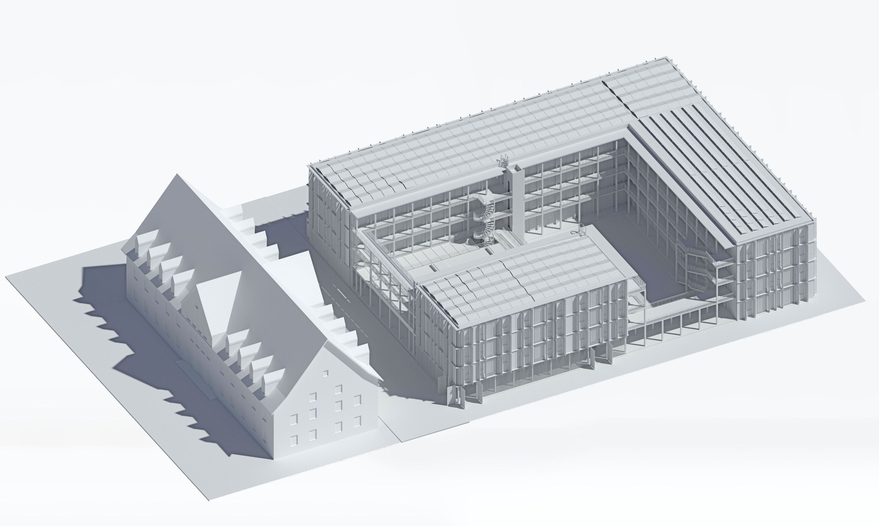 Visualisierung eines Models von einem Wohnheim. 