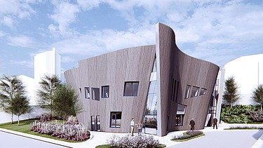 Visualisierung vom neuen Maggie’s Centre am Royal Free Hospital.