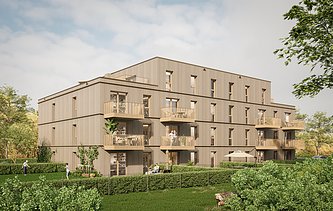 Visualisierung einer TETRIQX Wohnimmobilie