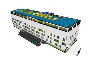 BIM 5D model of the Bielański Hospital