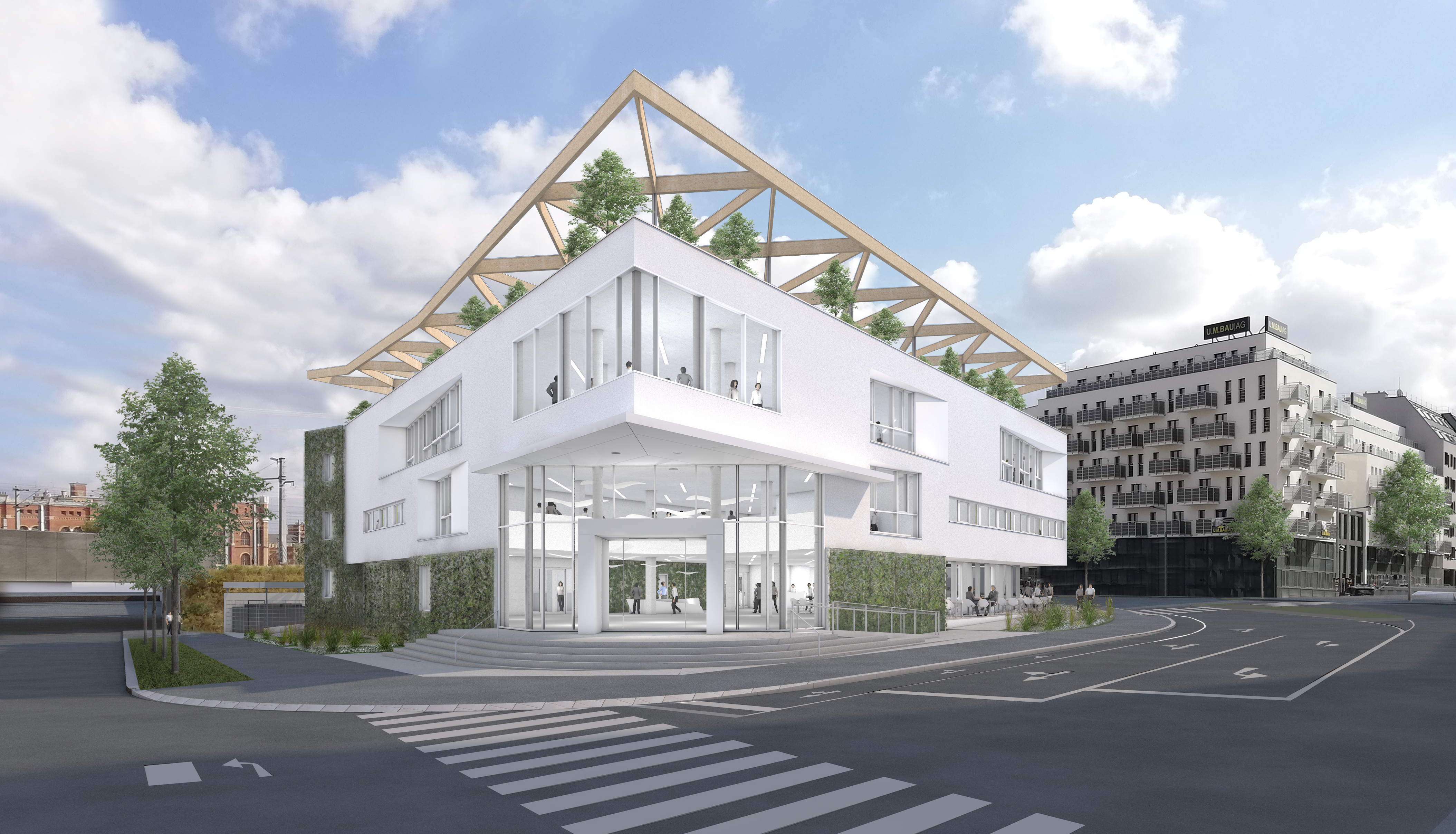 The picture shows a visualization of a new building