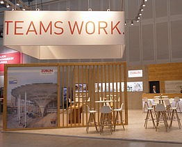 Foto vom ZÜBLIN-Stand auf dem Deutschen Bautechniktag 2019 in Stuttgart.