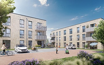Visualisierung von Wohnraum in Neumünster. 