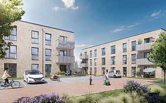 Visualisierung von Wohnraum in Neumünster. 