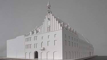 Model vom ZÜBLIN historischen Rathaus in Staubingen. 
