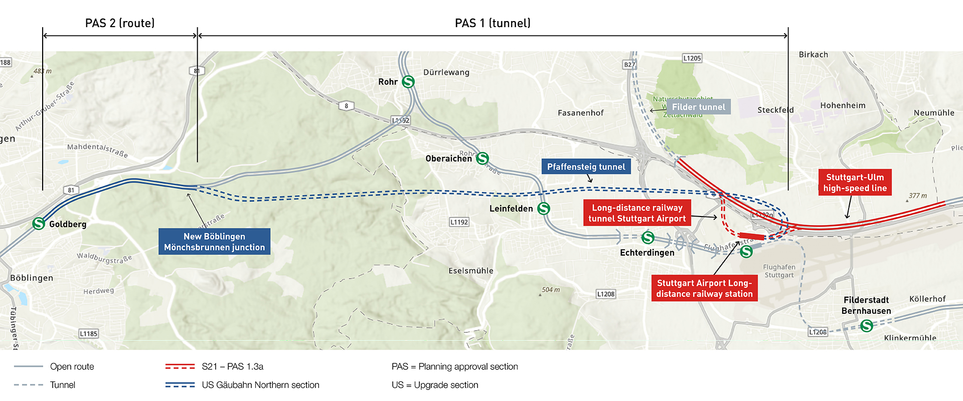 Pfaffensteigtunnel Map view