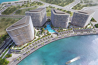 Several tall residential buildings