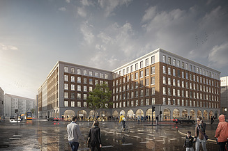 Visualisierung von den Annenhöfe in Dresden.