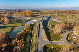 Bild: Vogelperspektive Autobahn