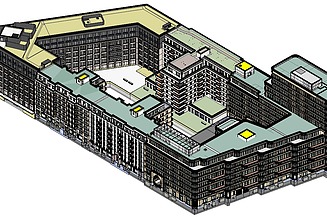 Model eines Häuserblocks