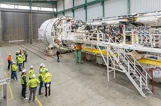 Foto der Tunnelvortriebsmaschine in Wien