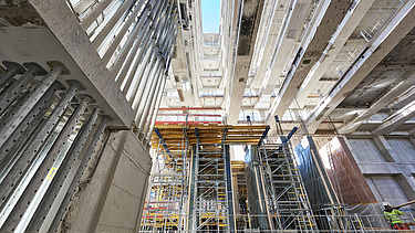 Foto von bestehendem Stahlbeton-Skelett bei DAS RAIQA