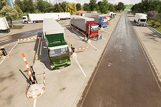 Concept for future HGV fast-charging infrastructure.