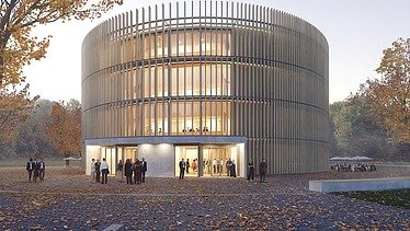 Visualisierung des Haupthaus des Globe Theater.