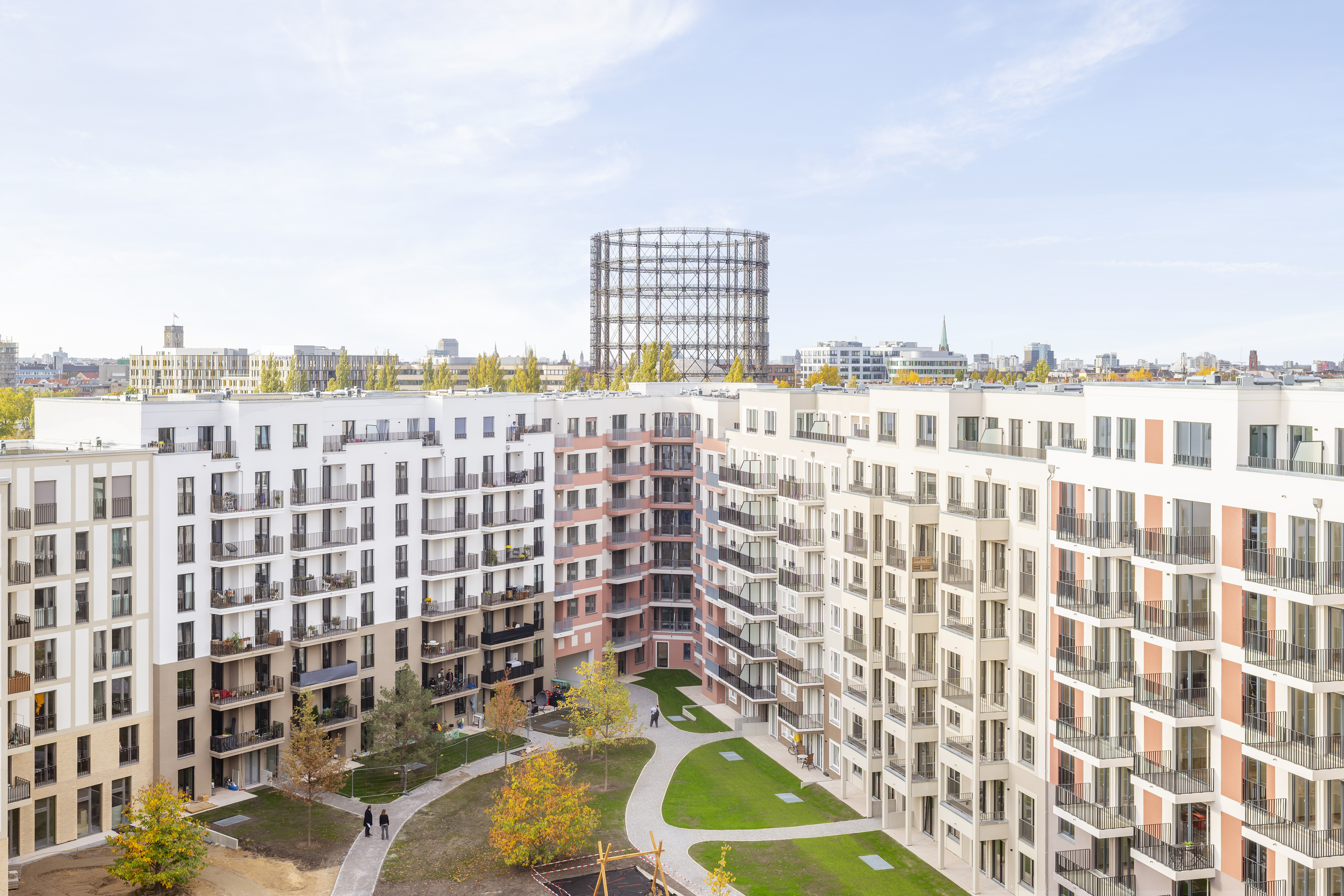 Visualisierung von Wohngebäuden „Stadtquartier Südkreuz“ in Berlin.