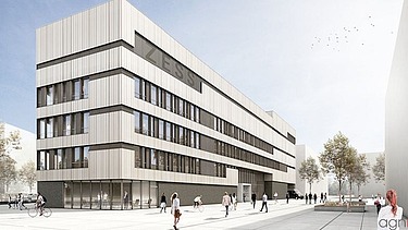 Visualisierung des Generalunternehmen für den Forschungsbau. 