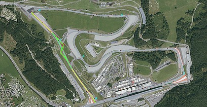 Foto von der Rennbahnstrecke am Red Bull Ring
