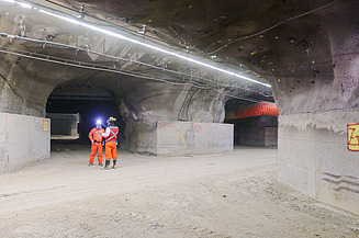 Perspektive aus dem inneren einer Mine