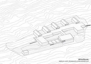 Skizze von der Schule am Hang Frankfurt am Main.