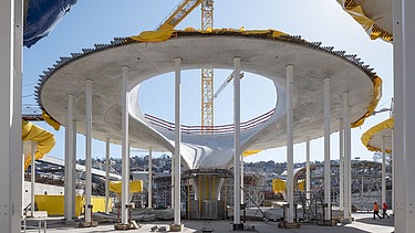 Foto von der ZÜBLIN Timber-Freiformschalungen. 