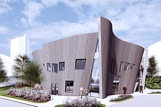 Visualisierung vom neuen Maggie’s Centre am Royal Free Hospital.