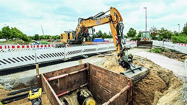 Auch am Bauabschnitt 4 der 2. Nord-Süd-Verbindung in Magdeburg war der STRABAG-Bereich Magdeburg beteiligt
