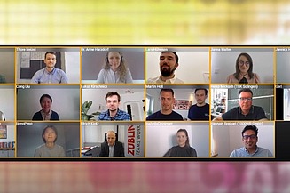 Foto von der Online-Preisverleihung im Wettbewerb „Auf IT gebaut – Bauberufe mit Zukunft“.