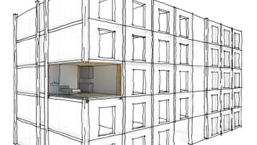 Zeichnung von dem Projekt Eco-Box. 