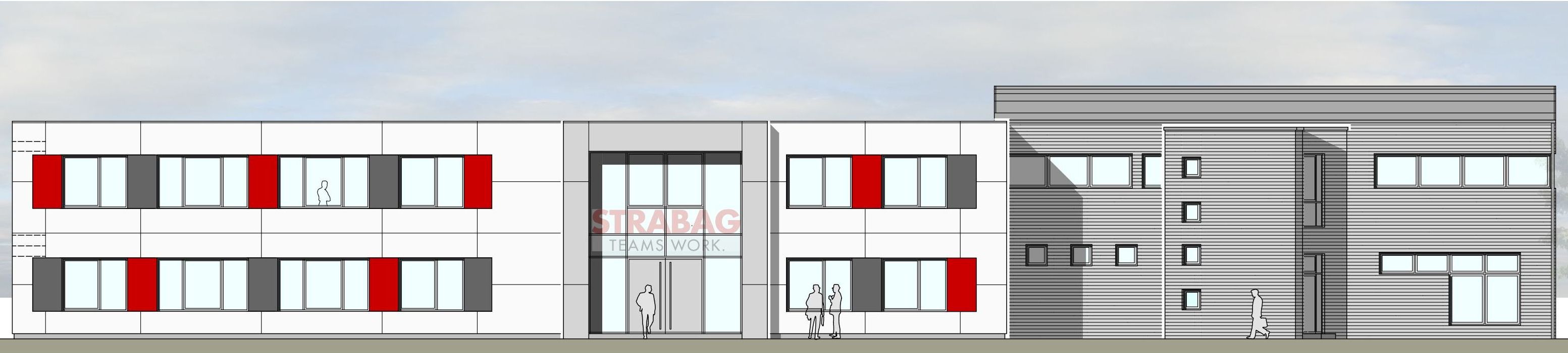 Architektenzeichnung; Ansicht Süd-Ost