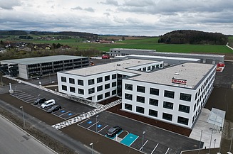 Luftaufnahme des neuen STRABAG Standorts in St. Pölten