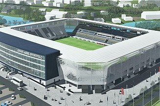 Visualisierung vom Stadion des FC Carl Zeiss Jena.